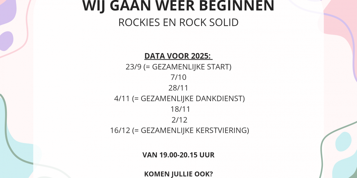 Start kinderclubs ROCKIES & ROCK SOLID